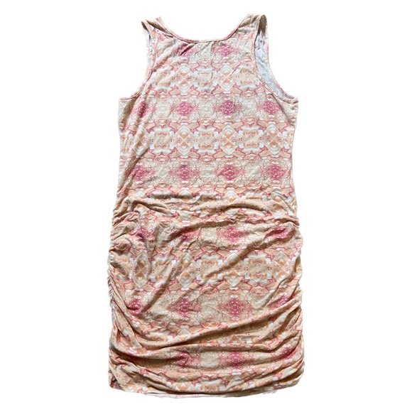 Victoria Secret Tank Coverup Dress Ruched Sides Pink Coral Size Medium - Picture 4 of 5